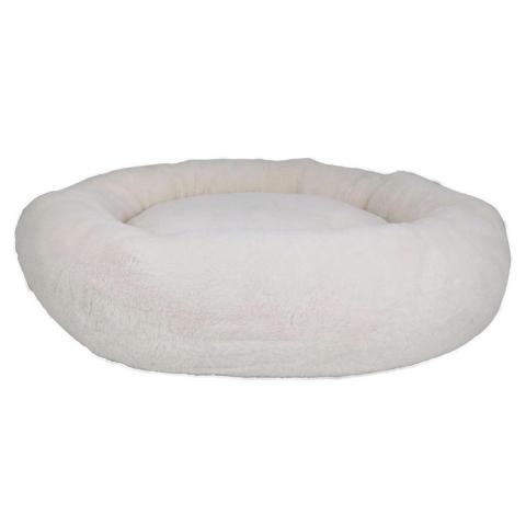 pet Soft Plush Fluffy Cuddler Donut Calming Dog Beds With Mat