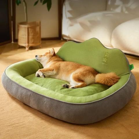 Removable and Washable Pet Bed with Backrest - Four Seasons Edition